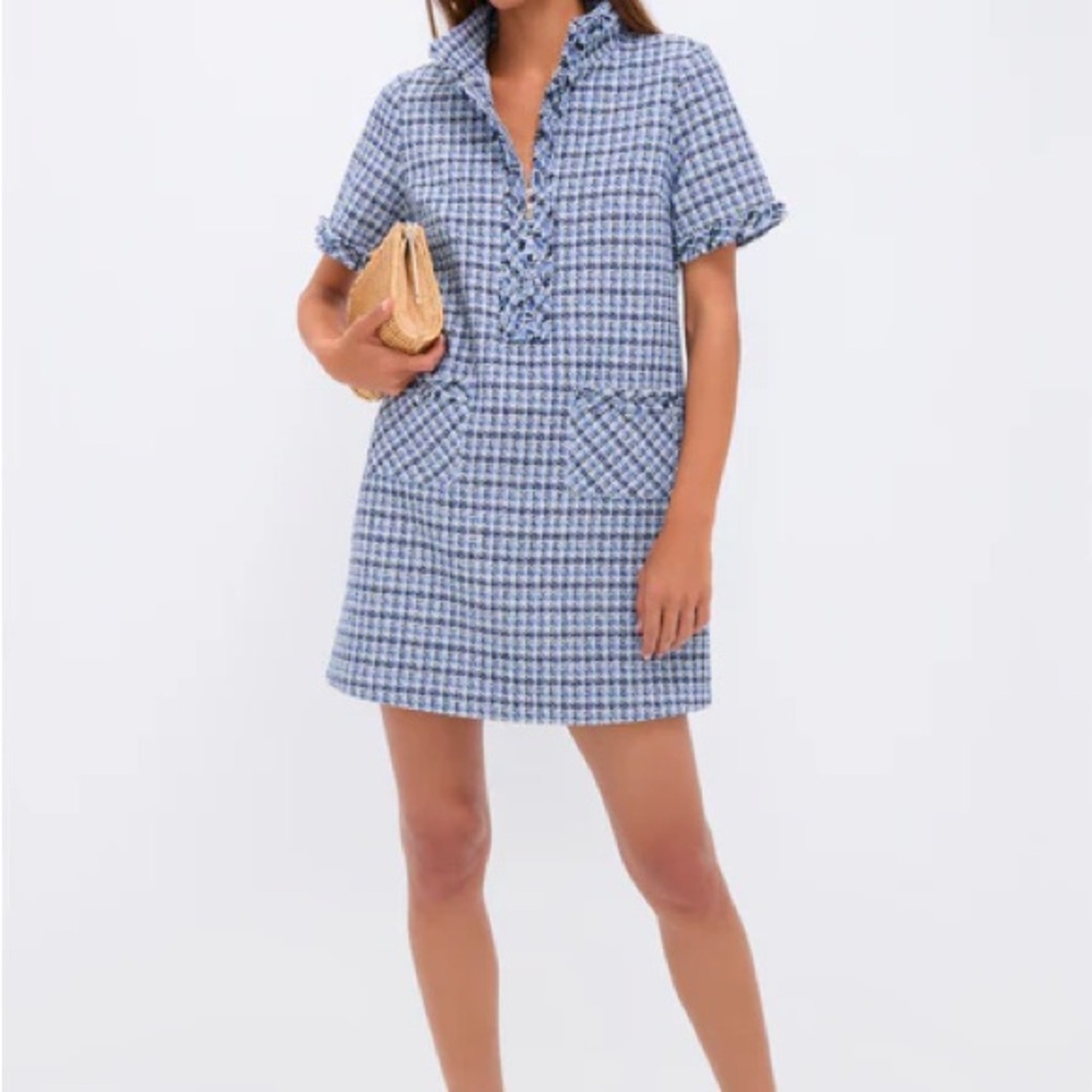 NWT Blue Tweed Ophelia Dress